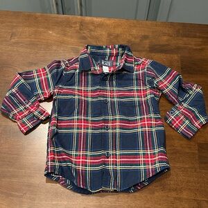 Holiday Plaid Kids Shirt by The Children's Place - Blue and Red